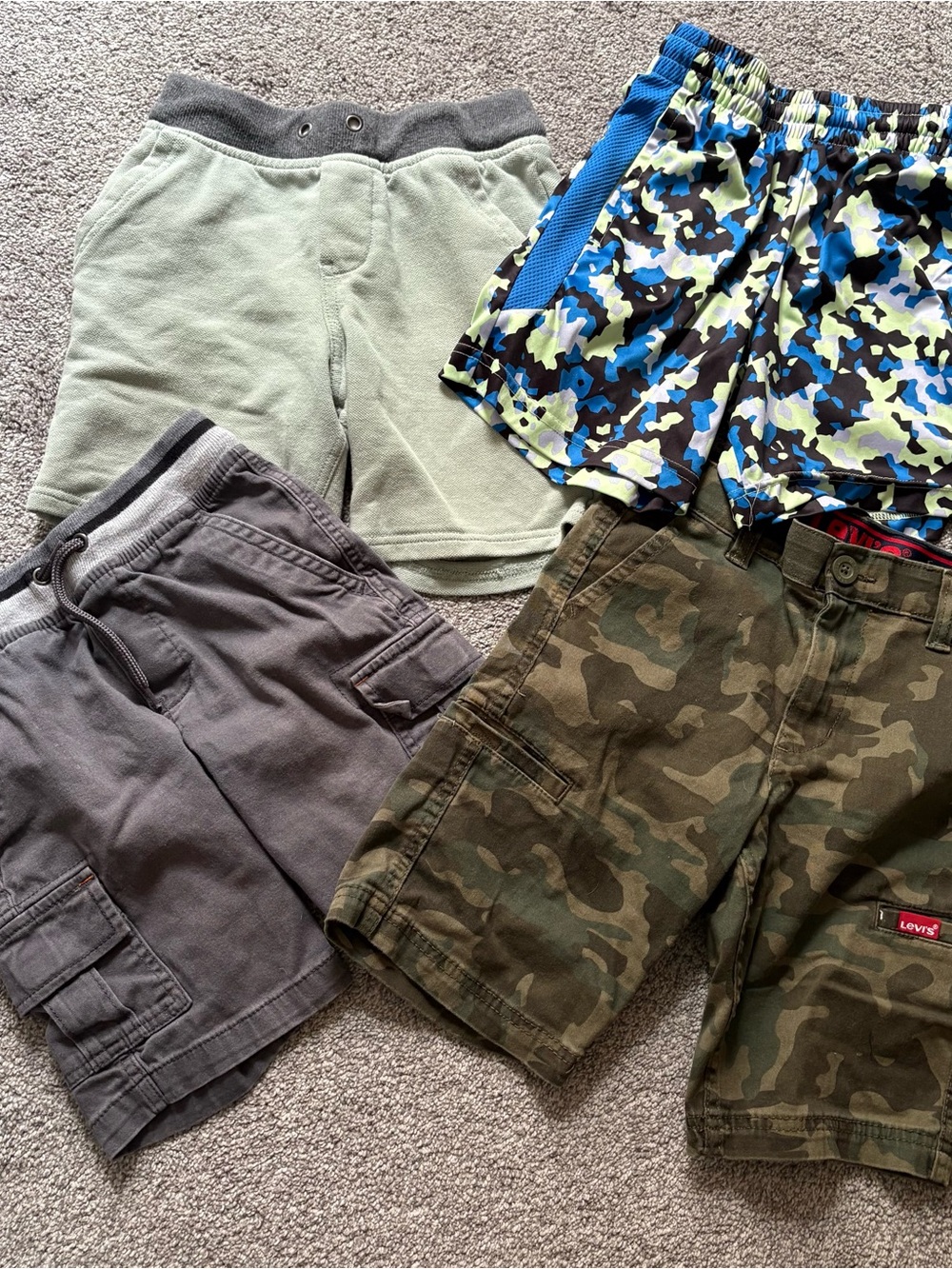 Boys size 8 Cargo and athletic Shorts